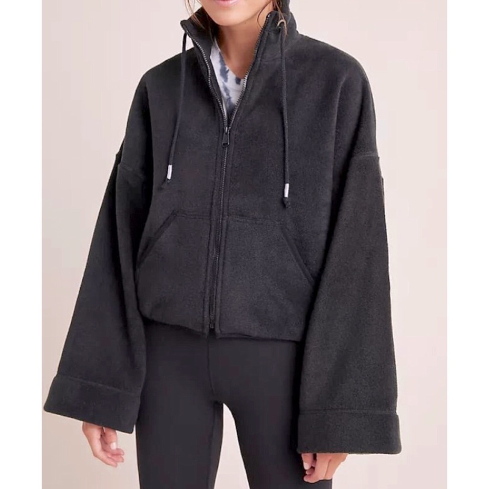 Free People Movement Fleece Zip Up Bell Jacket